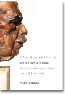 5 ansichtkaarten Willem Barnard 'Een zon diep in de nacht'